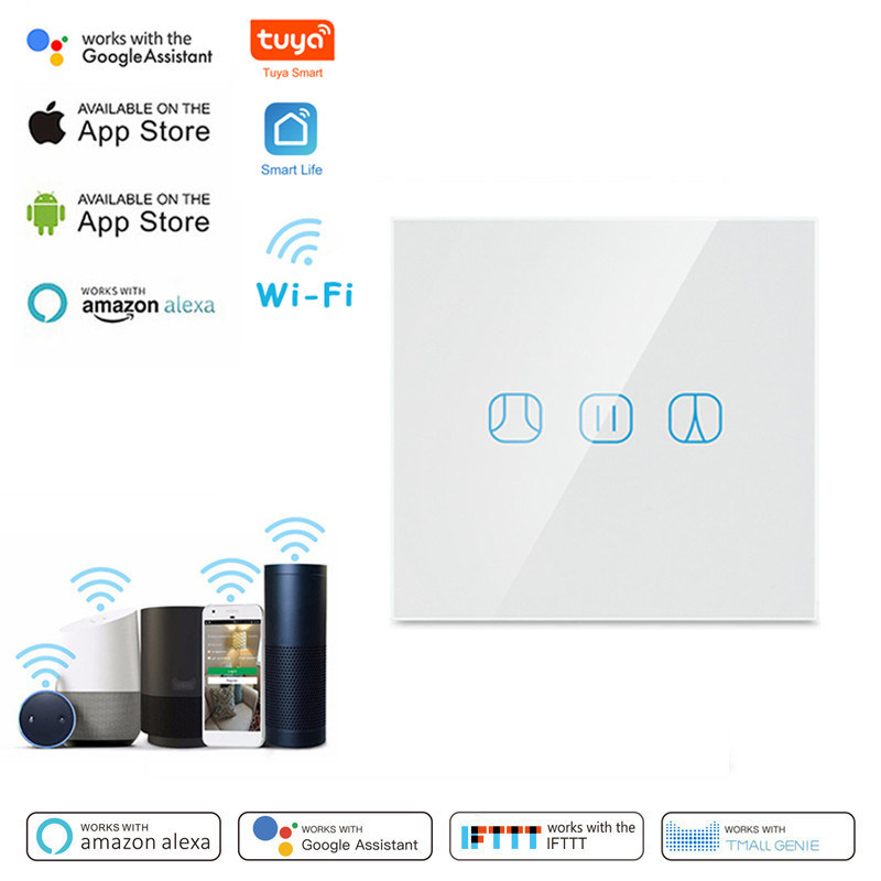 Blind WiFi RF Smart Switch 100-240VAC WiFi Smart Touch On Off In Bedroom