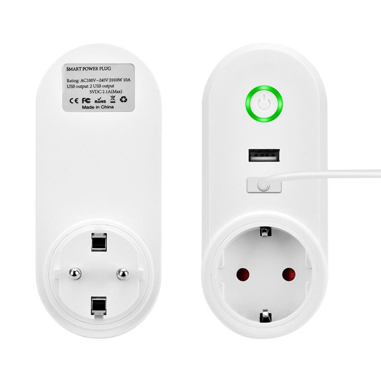 Tuya 10A WIFI Smart Plug Socket 30M Wifi Controlled Power Outlet